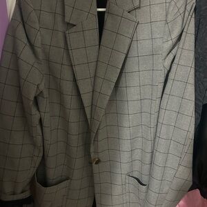 Gray Checkered Blazer